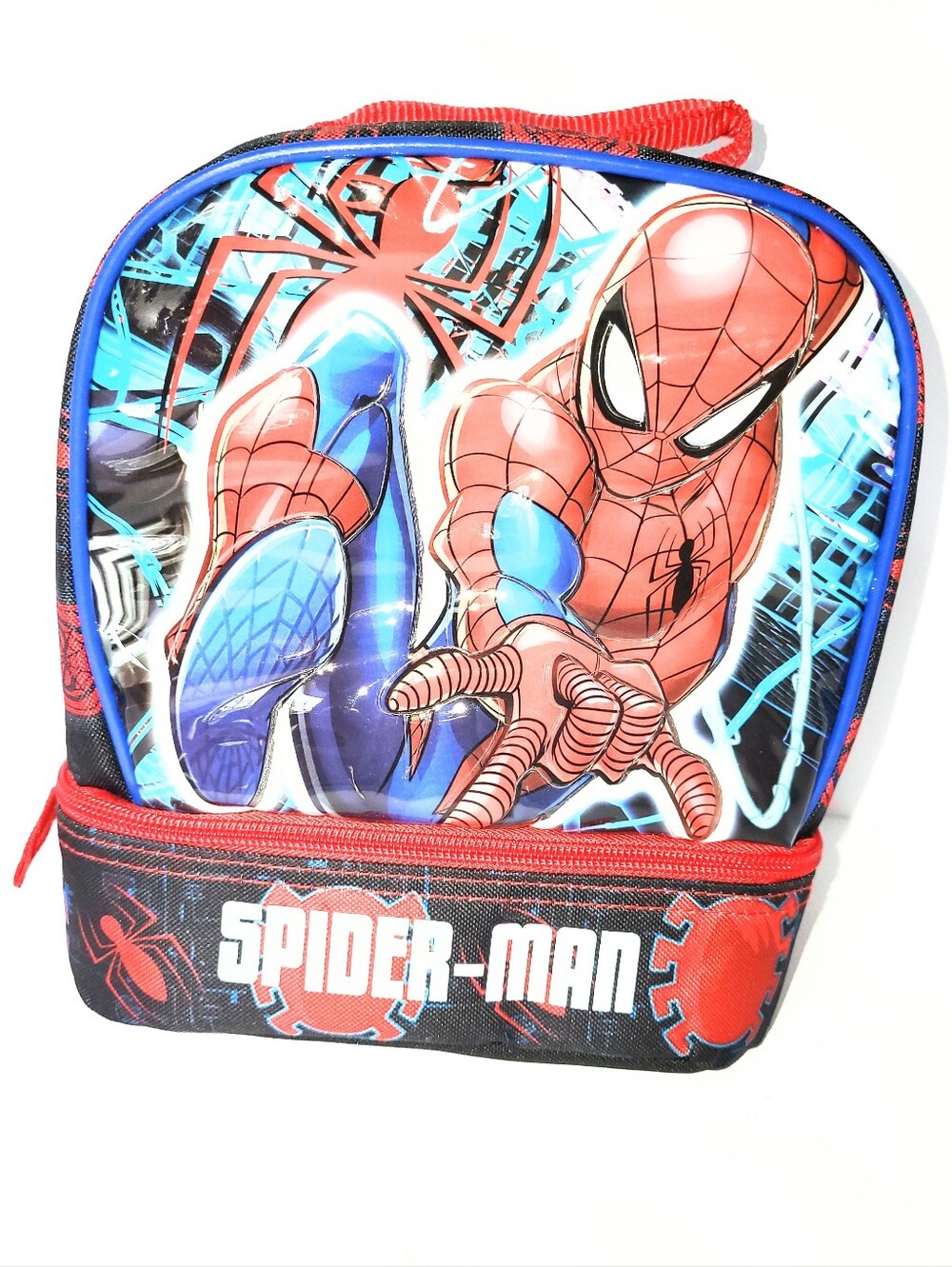 NWOT Marvel Spider-Man Lunch Box Dual Compartment Back To School Lunch Bag